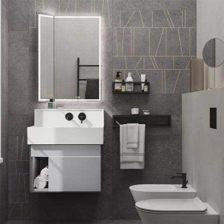Зеркало Kerama Marazzi TECNOLOGICA M ТЕКНОЛОДЖИКА М TE.M.mi.65 Зеркало Tecno M/Текно M 65 с поворотной дверцей, подсветкой и функцией антизапотевание, белое