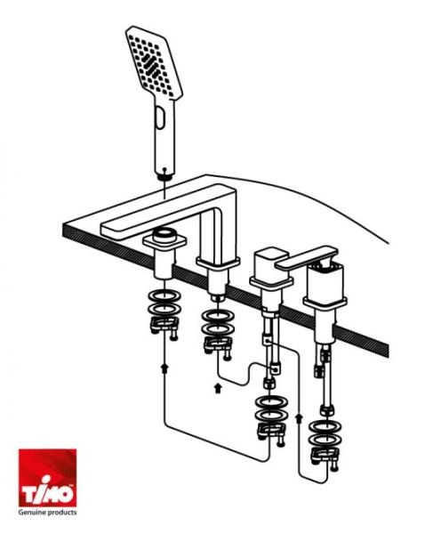 Смеситель для ванны с душем, врезной Timo Torne (4330/03Y)