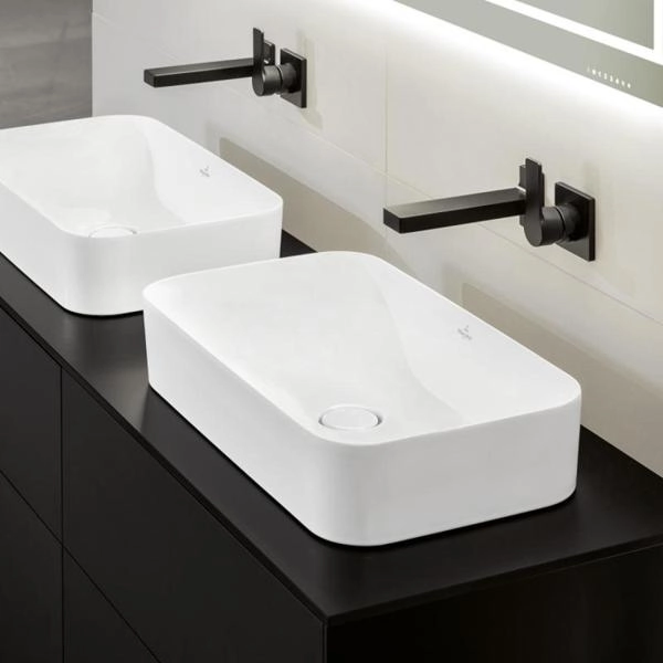 Villeroy&Boch Finion Раковина  на тумбу 600*350*115, отверстия для смесителя-отсутствуют, CeramicPlus, цвет-альпийский белый