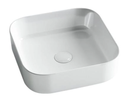 Умывальник чаша накладная квадратная Element 385x385x135мм