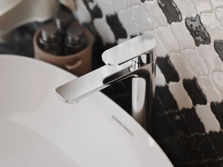 Смеситель для раковины Kerama Marazzi PIANO ПИАНО (Смесители) 69315KM.21.018 Смеситель для Раковина Piano/Пиано однорычажный высокий без донного клапана, хром глянец