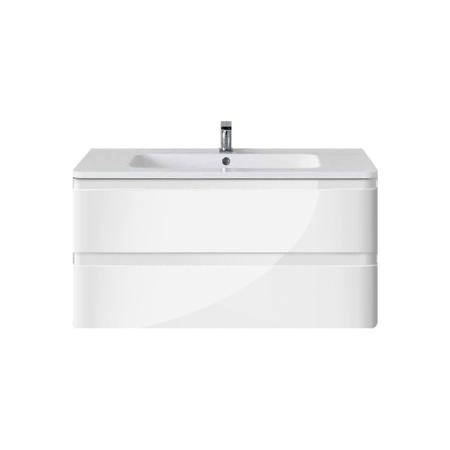 Тумба под раковину Vincea Alba 1000 подвесная, 2 выкатных ящика soft close, L.White