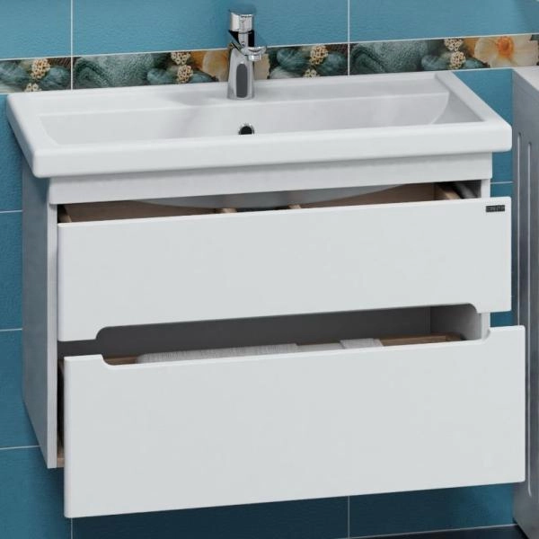 Тумба под раковину СаНта Лондон-80  2 ящ, подвес. (ум. Фостер 80)