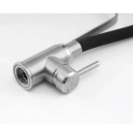 Смеситель KNOTLOR STREAMLINE SS-07, с гибким изливом и режимом «Душ» сатин