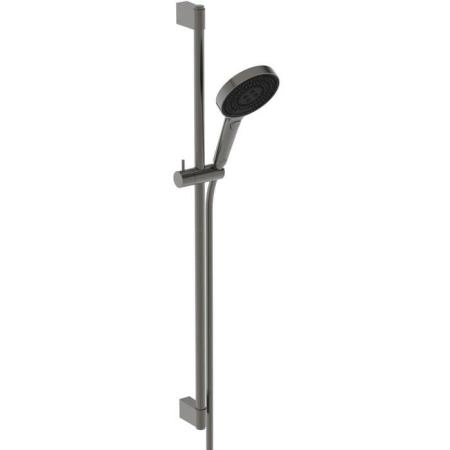 Ideal Standard Solos Душевой гарнитур со штангой 90cм., Металлическая штанга и держатель ручного, 3-функциональный (Rain, Silkrain, Active) ручной душ, шланг 175см., цвет: PVD Magnetic Grey