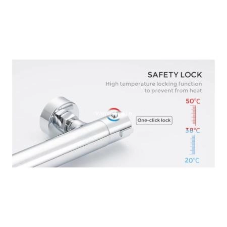 Смеситель Gappo G2090 для душа термостат хром