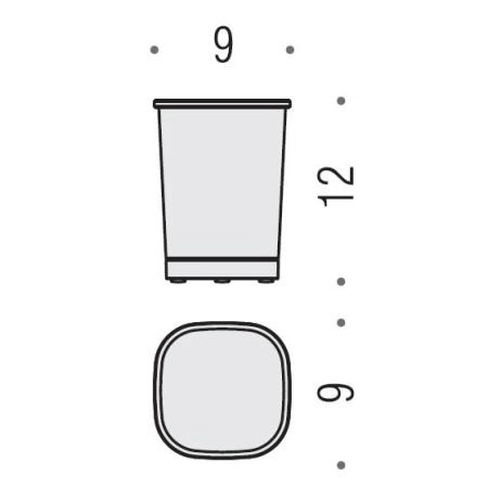Colombo Alize Стакан настольный, цвет: хром/матовое стекло