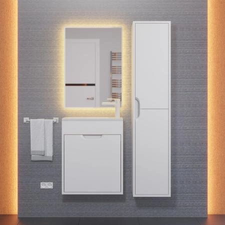 Тумба под раковину для ванной Uperwood Modul 50 см, подвесная, матовая, белая