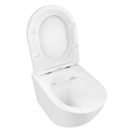 Унитазы Azario Унитаз подвесной безободковый Azario Grado AZ-0046 SP с крышкой микролифт