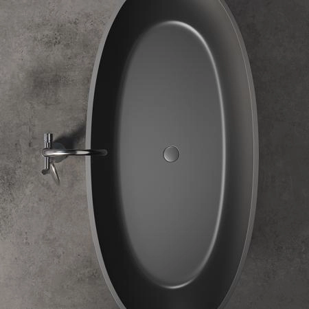 Dea Design Nature Ванна 170х80х55см., отдельностоящая, Solid Surface, цвет: Black №16