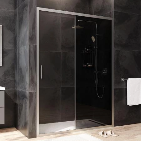 Дверь душевая в нишу AM.PM Gem W90G-140-1-195MG прозрачное, тонированное; профиль хром матовый