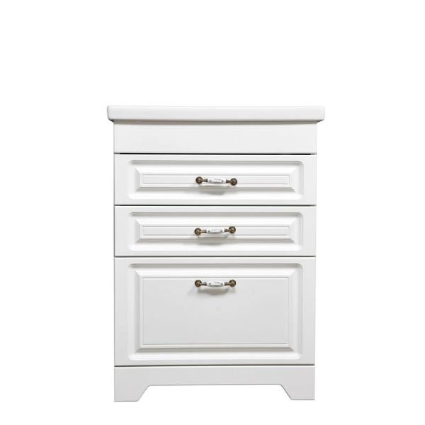 Тумба под умывальник Stella Polar Кармела 60, 3 ящ., ольха белая, Сомо 60