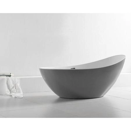 Акриловая ванна ABBER AB9233G 184x79x77 овальная, серый цвет