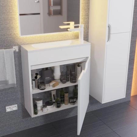 Тумба под раковину для ванной Uperwood Modul 60 см, подвесная, матовая, белая