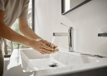 Hansgrohe Finoris 76010000 Смеситель для раковины 100 p-open, хром