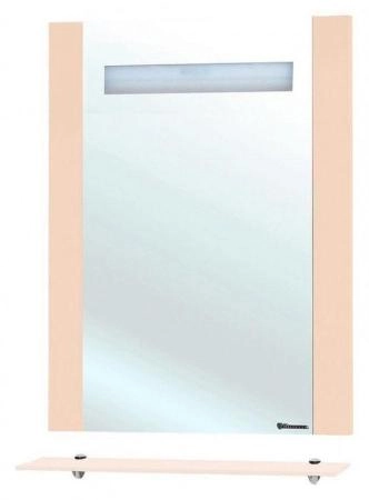 Зеркало Bellezza Берта 60 с полкой и подсветкой бежевое