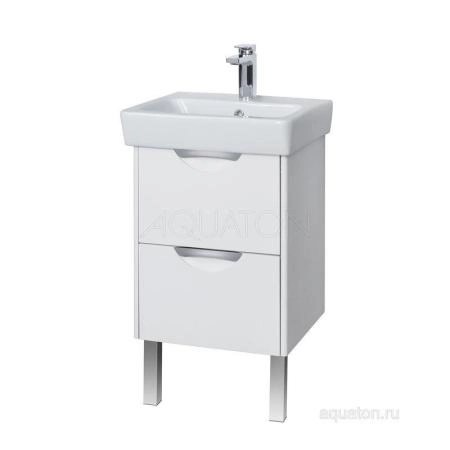 Тумба под раковину Aquaton Сильва 1A211701SIW70 50 с ящиком дуб полярный