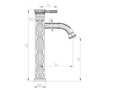 Смеситель для умывальника ZORG Zorg Antic (A 121U-BR) бронза