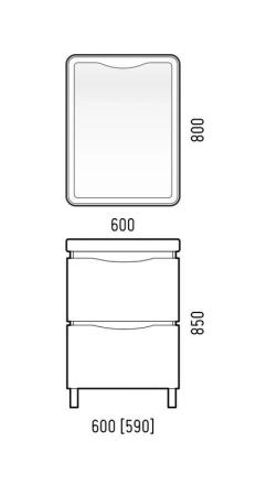 Зеркало LED Corozo Орли 600х800, сенсор