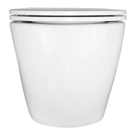 Унитаз импульсный Azario AZ-102C подвесной 360х570х375, полукруглый, быстросъемное сиденье микролифт, монтажная рама в комплекте