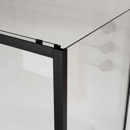 Душевой уголок Vincea City VSR-5CT9011CLB, 1100*900, черный, стекло прозрачное