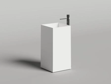 Раковина Salini ARMONIA SQUARE 01 S-Stone матовая 45x45 130521TM напольная без отв.смесителя