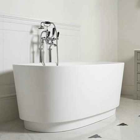 Devon Dove Ванна ИЗ WHITE TEC PLUS 170.5х64.7х84.6 см, цвет: белый,  в компл донный клапан с крышкой из WHITE TECи сифон EACC571, (цоколь белый)