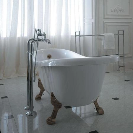 Globo Paestum Ванна 170x80x72см, отдельностоящая, цвет: белый/бронза
