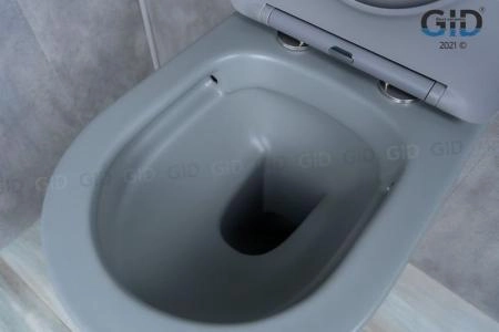 Унитаз Gid Tr2130Gm 48 см подвесной безободковый микролифт серый матовый