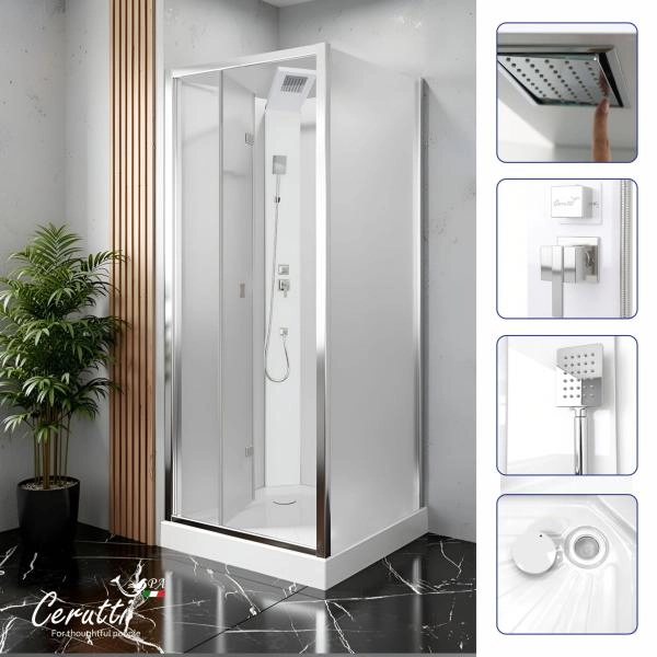 Душевая кабина СeruttiSPA БЕЛЛА (BELLA) 90F (90x90x215-225)