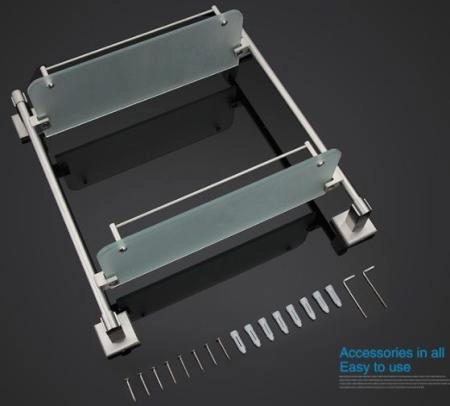 Полка для ванной стеклянная Gappo G1707-2 2-ярусная, 425 мм сатин