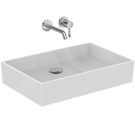 Ideal Standard Extra Раковина 60х40хh12.5см., накладная, без отв., без перелива, с крепежом, цвет: белый глянец