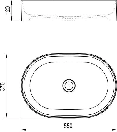 Умывальник Ravak CERAMIC 550 O SLIM белый XJX01155001