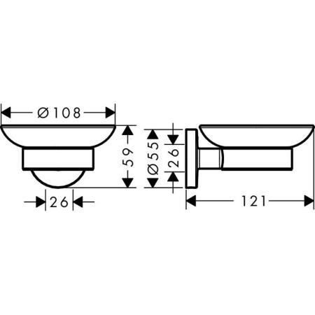 Мыльница Hansgrohe Logis UA 41715000 ,хром