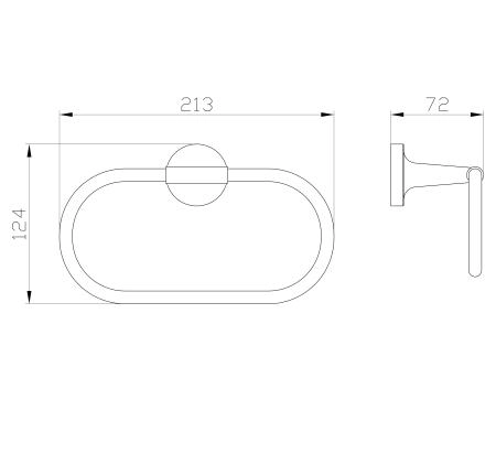 Кольцо для полотенец WONZON & WOGHAND SIMPLE, Хром (WW-6513)