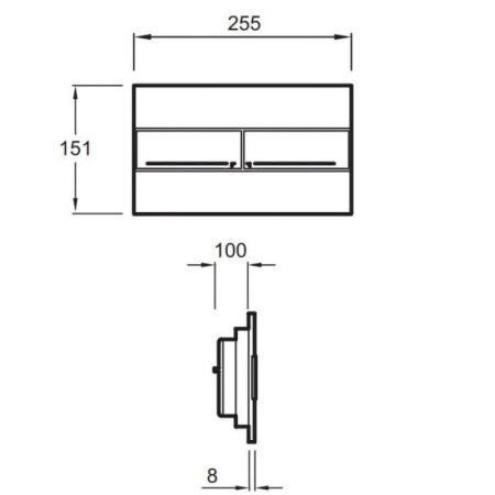 Панель смыва Jacob Delafon E4316-38R хром