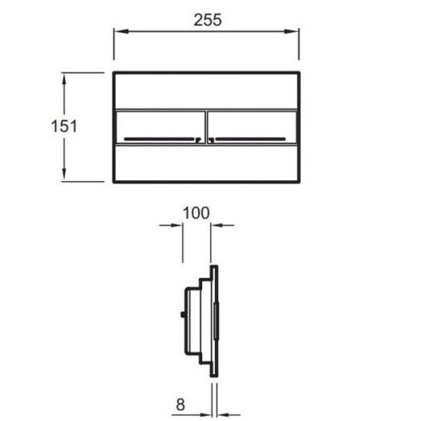 Панель смыва Jacob Delafon E4316-38R хром