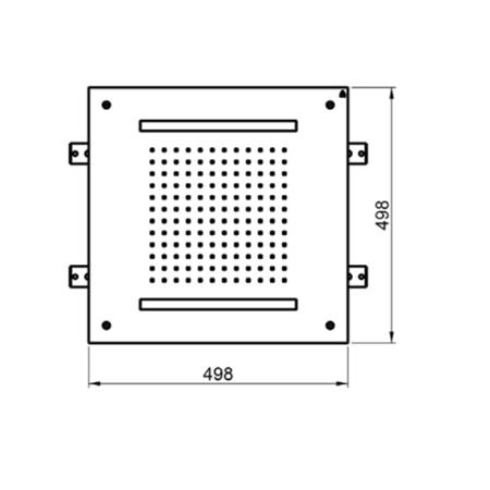 Almar Верхний душ, 49.8х49.8см., встраиваемый, 1 режим, цвет:Mirror Stainless Steel