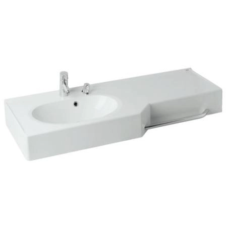 Акватон раковина Отель 127 см левая с навесами цвет белый