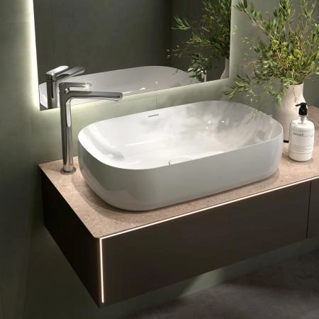 Смеситель для раковины Kerama Marazzi OLE ОЛЕ 69416KM.21.018 однорычажный высокий без донного клапана, хром глянец