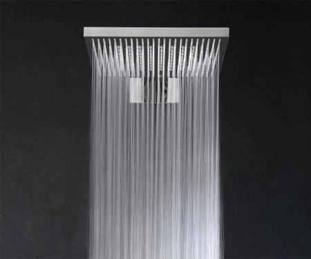 Almar VELVET DUAL FLOW Душевая лейка из стены, 300х300 мм, 2 режима, материал нерж. сталь, цвет Mirror Stainless Steel