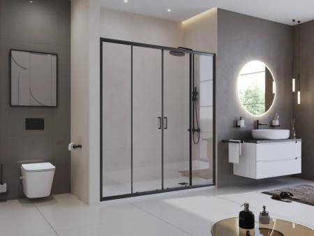 Душевой поддон BelBagno 120x90 искусственный камень чёрный матовый прямоугольный TRAY-MR-UNO-AH-120/90-35-NERO-CR
