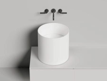 Раковина Salini ARMONIA ROUND 03 S-Sense глянцевая 45x45 130413TG накладная без отв.смесителя