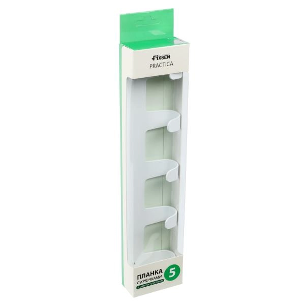 Планка с пятью крючками FIXSEN PRACTICA FX-805W-5, белый