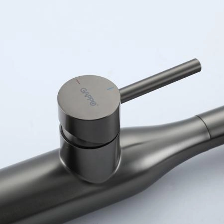 Смеситель GAPPO G4098-29 для кухни с гибким изливом, оружейная сталь