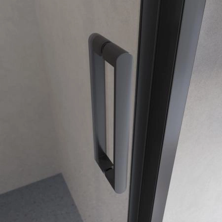 Душевая дверь BelBagno LUCE 120 прозрачное стекло 6 мм профиль черный матовый LUCE-BF-1-120-C-NERO