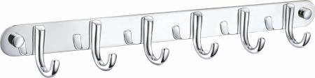 Вешалка с 6 крючками для ванной WONZON & WOGHAND, Хром (WW-9384-6)