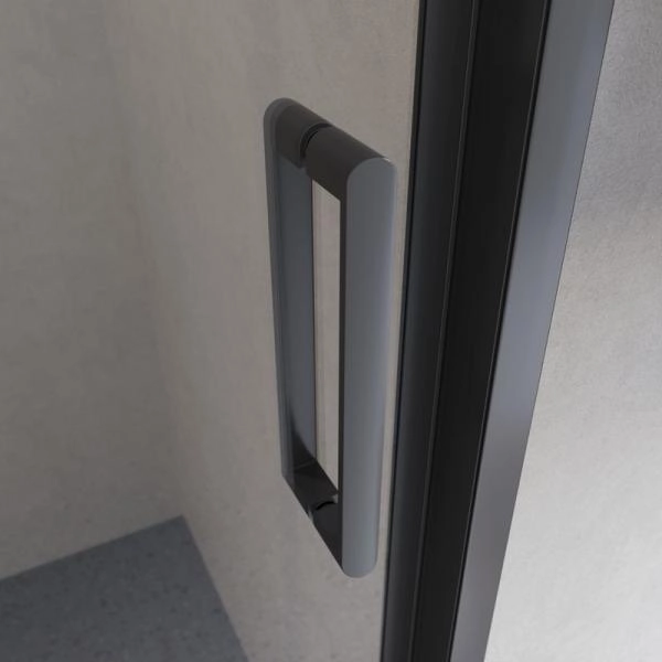 Душевая дверь BelBagno LUCE 120 прозрачное стекло 6 мм профиль черный матовый LUCE-BF-1-120-C-NERO