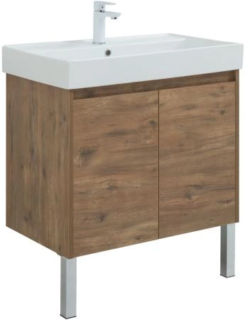 Тумба под раковину Aquanet Nova Lite 75 дуб рустикальный (2 дверцы)