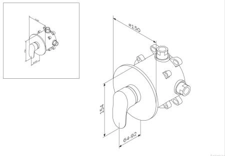 Смеситель для душа Am.Pm Like F8075000 хром
